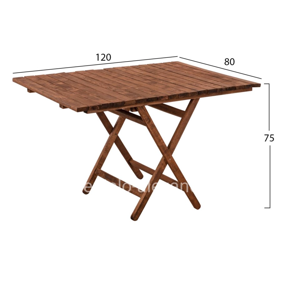 Director's Table Limnos Solid Wood Impregnation Walnut HM5649.01 120x80x75cm