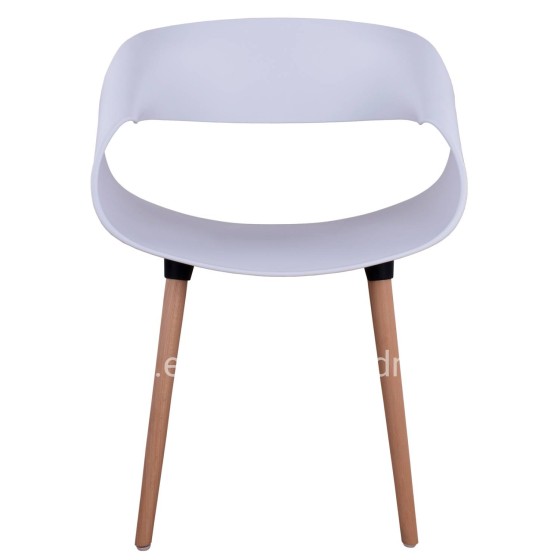 Polypropylene Armchair Maggie HM8600.01 in white color 59x53x80 cm