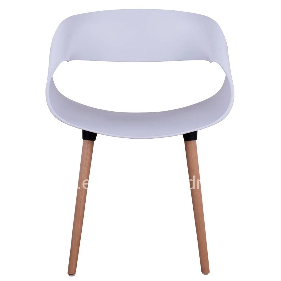 Polypropylene Armchair Maggie HM8600.01 in white color 59x53x80 cm