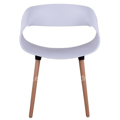 Polypropylene Armchair Maggie HM8600.01 in white color 59x53x80 cm