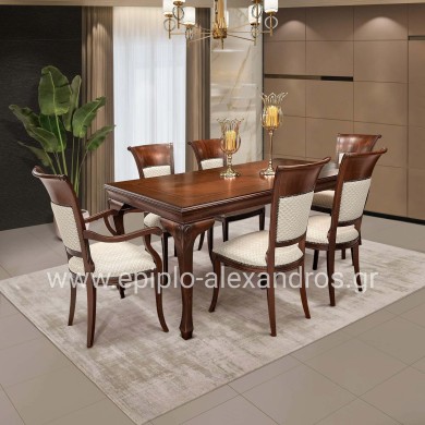 Dining Room Louis-Quinze With 4 Chairs K105 & 2 Armchairs K121