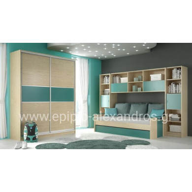 Children Room Amorgos 5 Wood Melamine Oak – Lacquer