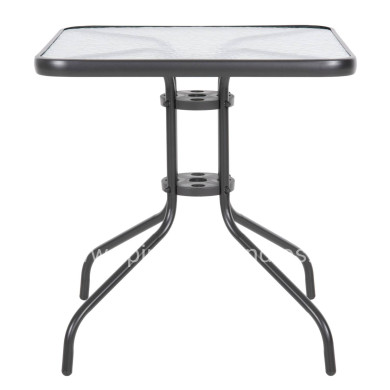 ΤΡΑΠΕΖΙ ΕΞΩΤ.ΧΩΡΟΥ FIGO HM5036.01 ΜΕΤΑΛΛΟ ΓΚΡΙ- ΓΥΑΛΙΝΗ ΕΠΙΦΑΝΕΙΑ 70Χ70Χ72Υεκ