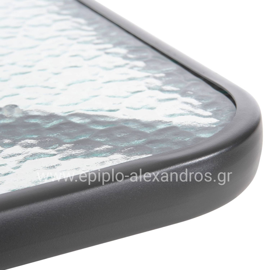 ΤΡΑΠΕΖΙ ΕΞΩΤ.ΧΩΡΟΥ FIGO HM5036.01 ΜΕΤΑΛΛΟ ΓΚΡΙ- ΓΥΑΛΙΝΗ ΕΠΙΦΑΝΕΙΑ 70Χ70Χ72Υεκ