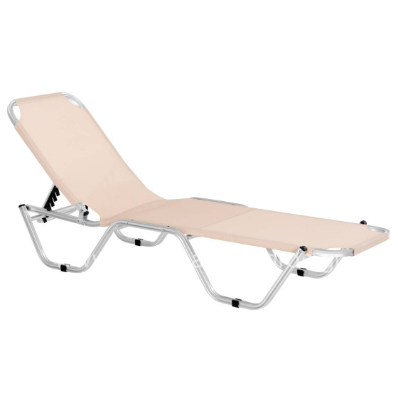 Professional Sunbed Aluminum HM5071.60 cream color 60x195x30 cm