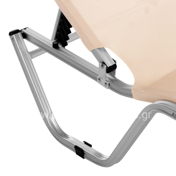 Professional Sunbed Aluminum HM5071.60 cream color 60x195x30 cm