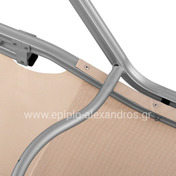 Professional Sunbed Aluminum HM5071.60 cream color 60x195x30 cm