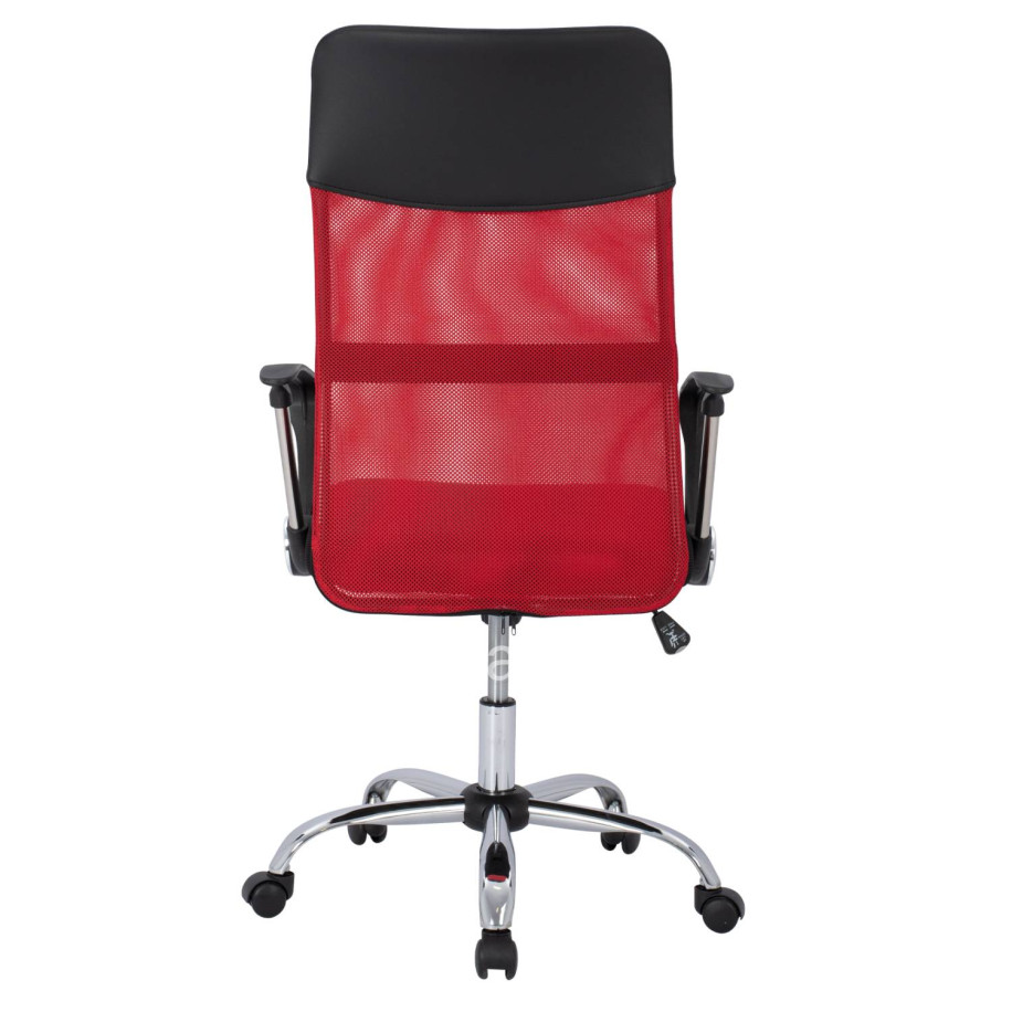 Office chair HM1000.07 Black Red Mesh chromed leg 61x58x118