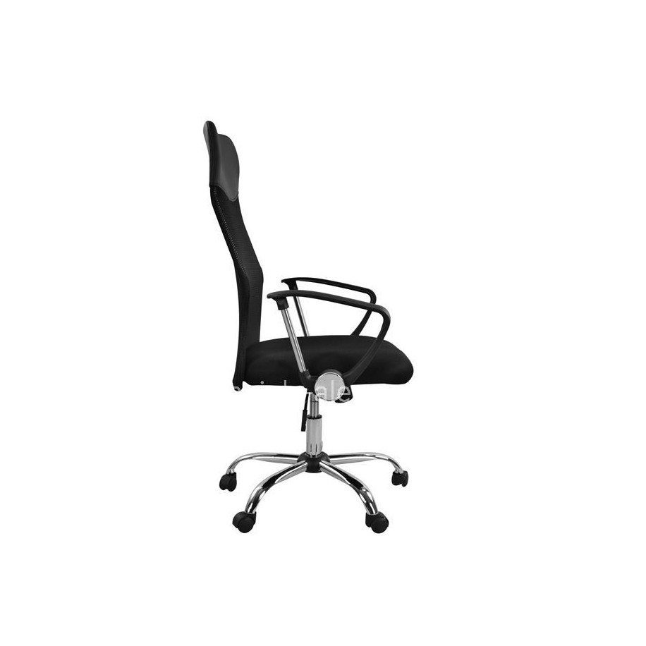 Office chair HM1000.01 Black With Mesh and chromed base 61x56x118 cm