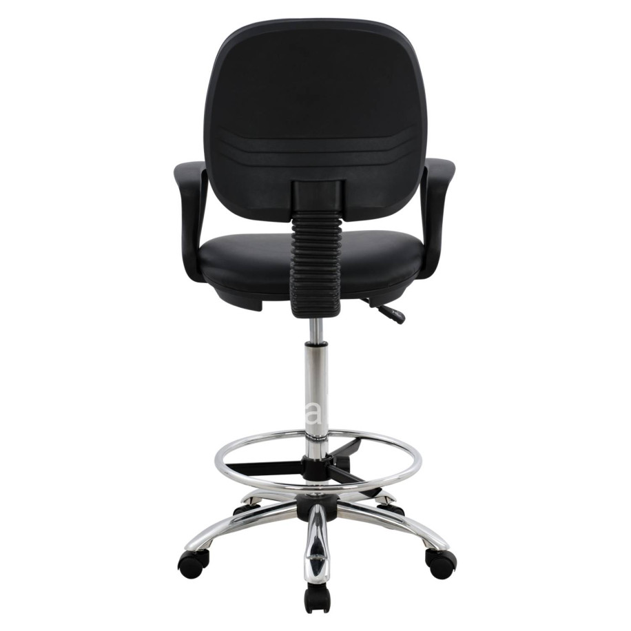 OFFICE CHAIR VEGAR HM1042.01 WITH PERIMETER FOOTREST-HIGH SEAT-BLACK 56,5x60x136Hcm.