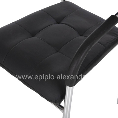 Conference office chair OBERON HM1018.01 Black PU 51x52x86Ηcm