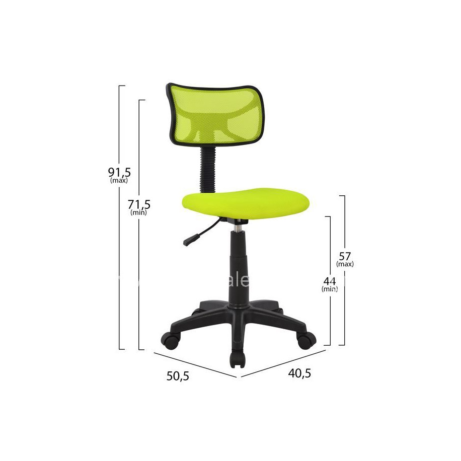 Office chair HM1026.03 light green and meshfabric 40,5x50,5x91,5 cm.