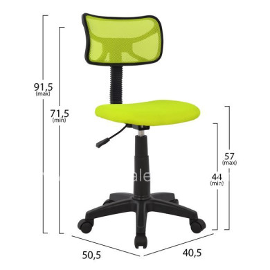 Office chair HM1026.03 light green and meshfabric 40,5x50,5x91,5 cm.