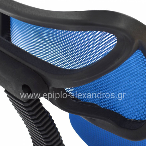 Office chair HM1026.06 blue with mesh fabric 40,5x50,5x91,5 cm.