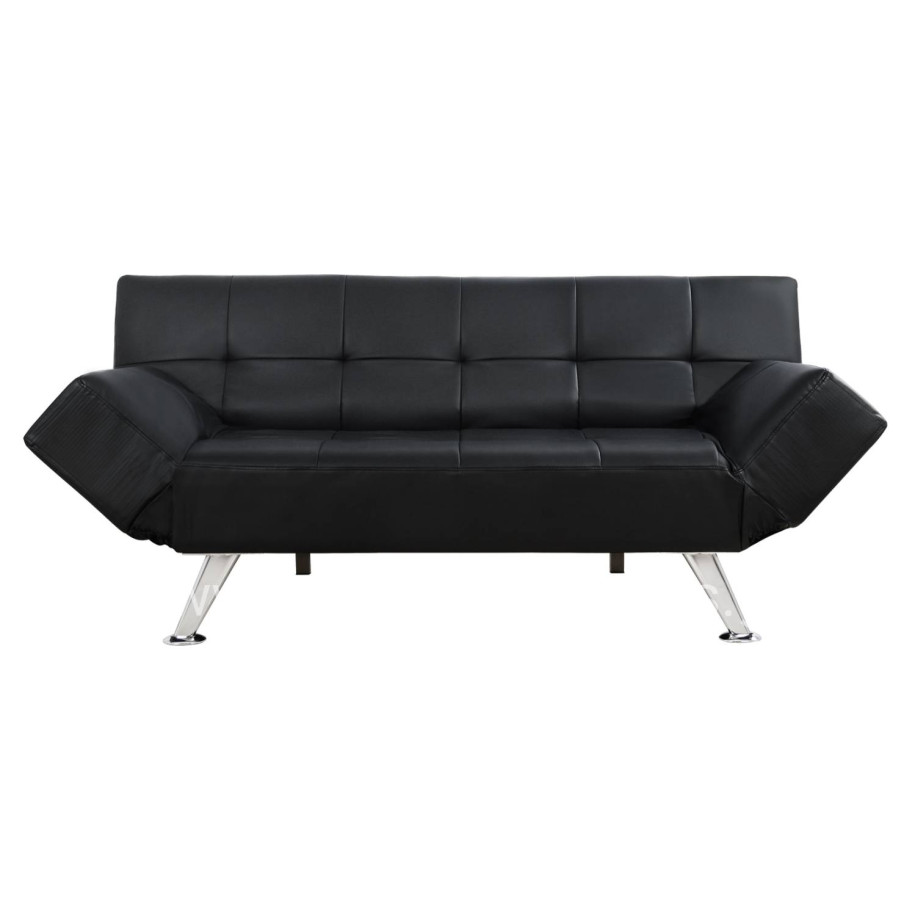 Sofa/Bed HM3001.02 Thom with folding arms Black PU 189x93x82 cm
