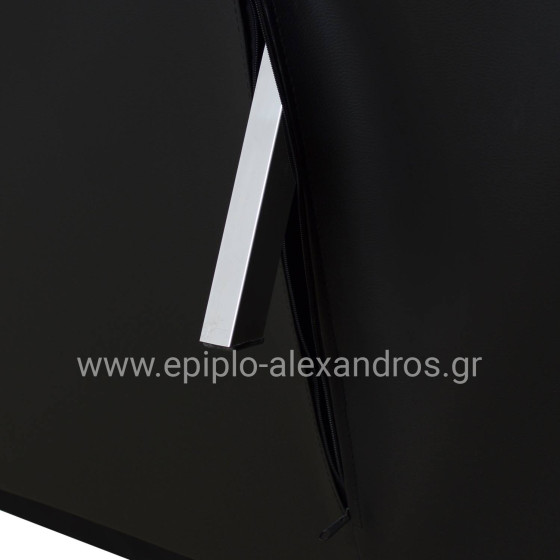 ΚΑΝΑΠΕΣ ΚΡΕΒΑΤΙ HM3001.02 THOM ΜΕ ΑΝΑΔΙΠΛΟΥΜΕΝΑ ΜΠΡΑΤΣΑ ΜΑΥΡΟ PU 189x93x82 εκ.