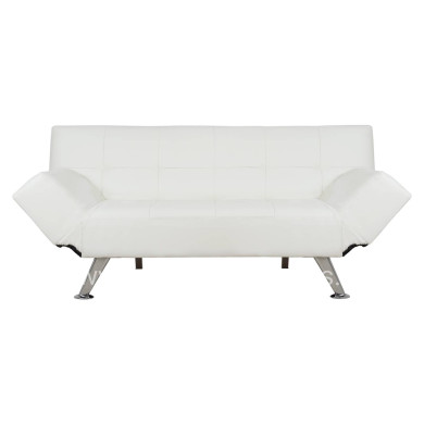 Sofa/Bed HM3001.01 Thom with folding arms White PU 189x93x82 cm