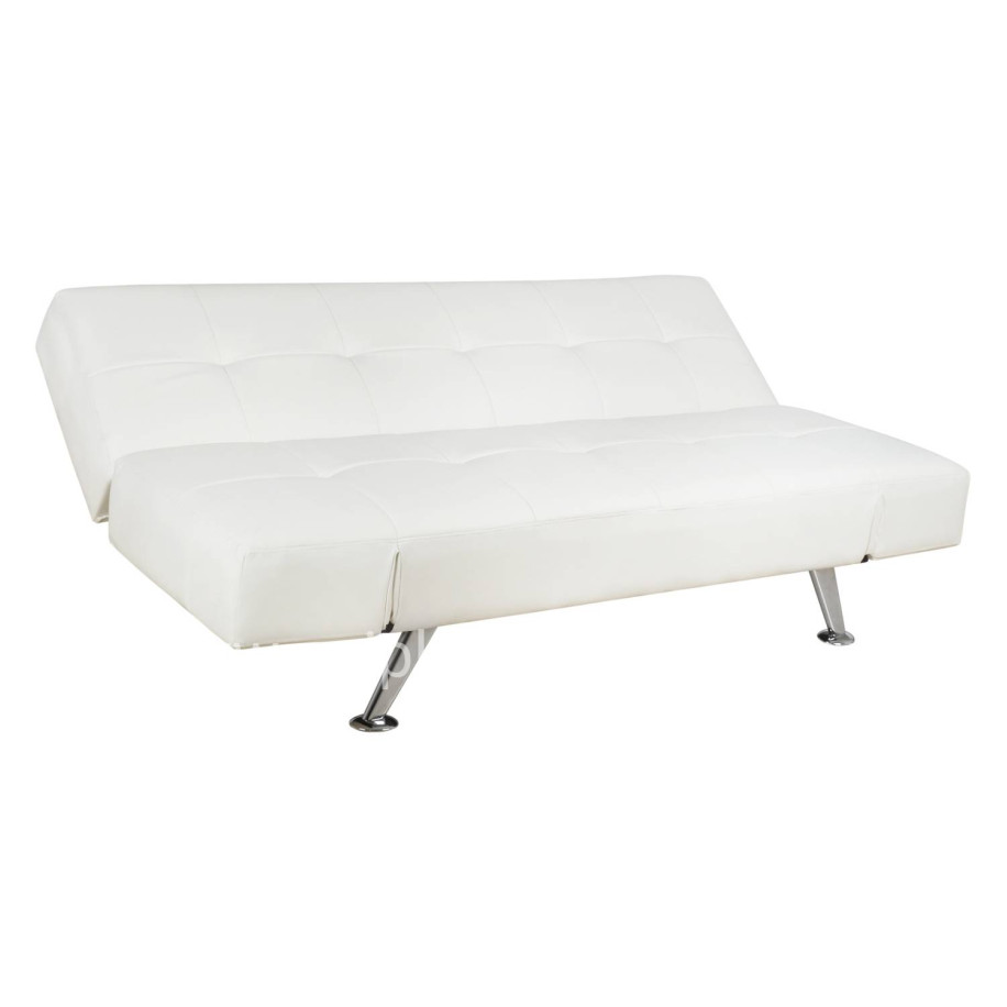 Sofa/Bed HM3001.01 Thom with folding arms White PU 189x93x82 cm