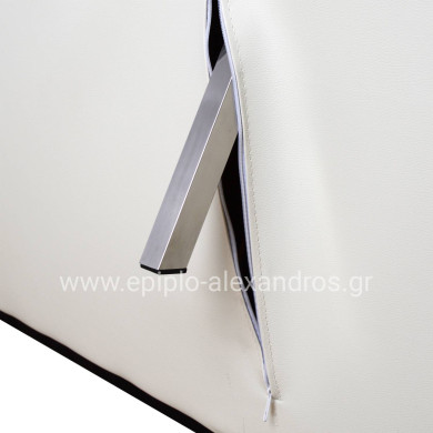 Sofa/Bed HM3001.01 Thom with folding arms White PU 189x93x82 cm