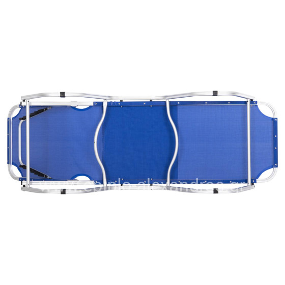 Professional Sunbed Aluminum HM5071.01 Blue 60x195x30 cm