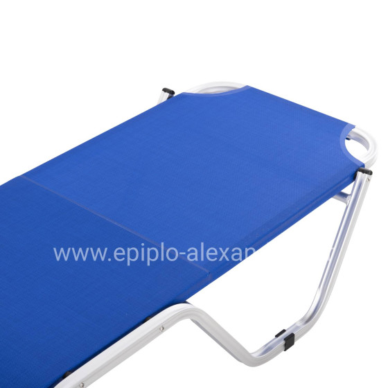 Professional Sunbed Aluminum HM5071.01 Blue 60x195x30 cm