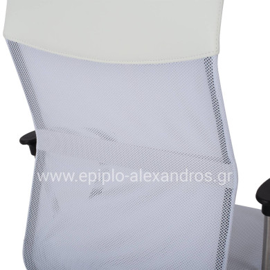 Office chair HM1000.04 White Mesh chromed leg 61x58x118