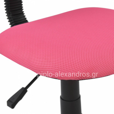 Office chair HM1026.05 pink with mesh fabric 40,5x50,5x91,5 cm.