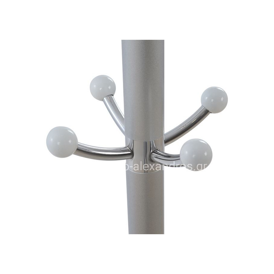 Hat/Coat Stand Metallic HM0038.40 rotating silver with marble ''37x170cm