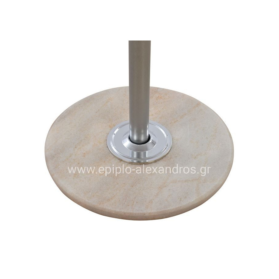 Hat/Coat Stand Metallic HM0038.40 rotating silver with marble ''37x170cm