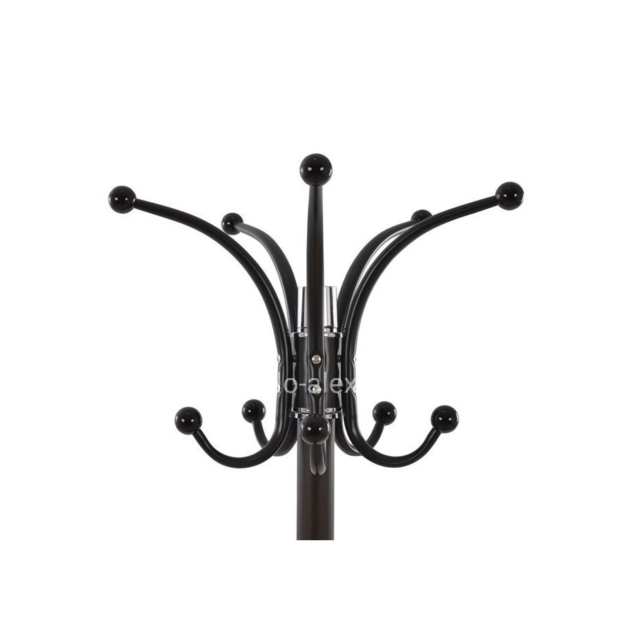 Hat/Coat Stand Metallic SHIA HM0038.05 rotating walnut with black marble base Φ37x170Η cm