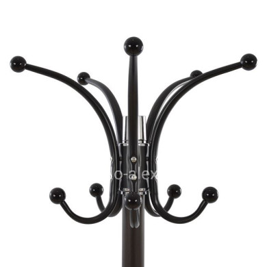 Hat/Coat Stand Metallic SHIA HM0038.05 rotating walnut with black marble base Φ37x170Η cm