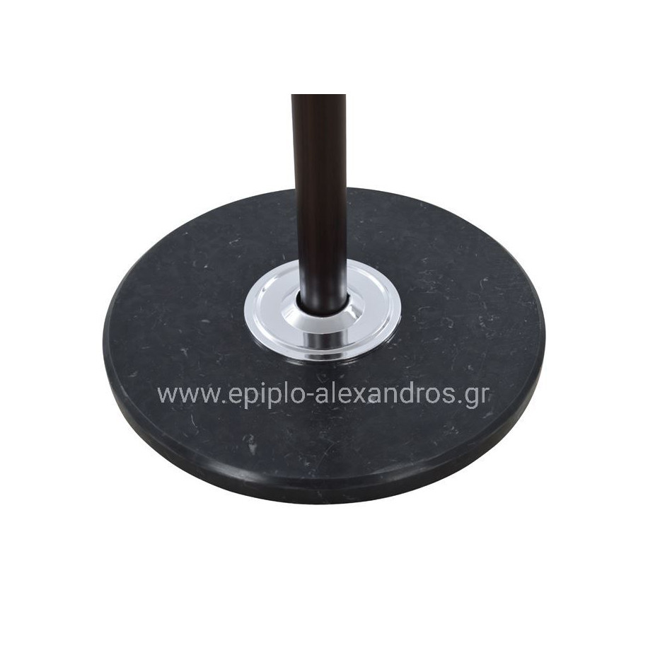 Hat/Coat Stand Metallic SHIA HM0038.05 rotating walnut with black marble base Φ37x170Η cm