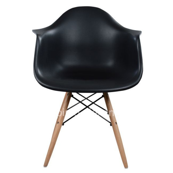 Armchair with wooden legs and black seat Mirto HM005.02 64x60x81 cm