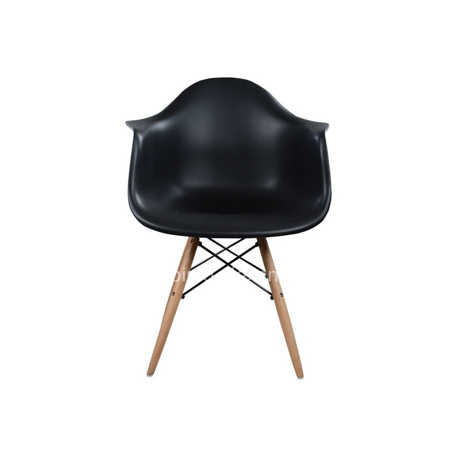 Armchair with wooden legs and black seat Mirto HM005.02 64x60x81 cm