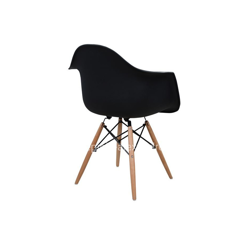 Armchair with wooden legs and black seat Mirto HM005.02 64x60x81 cm