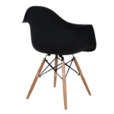 Armchair with wooden legs and black seat Mirto HM005.02 64x60x81 cm