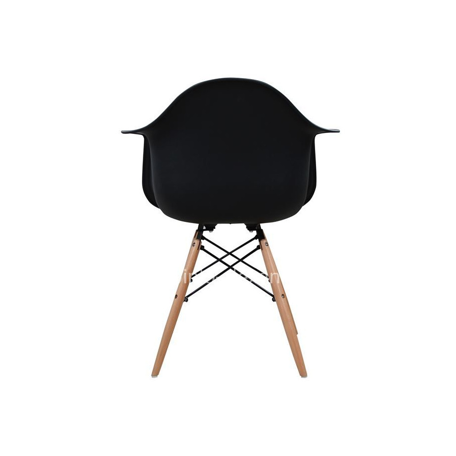 Armchair with wooden legs and black seat Mirto HM005.02 64x60x81 cm