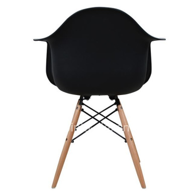 Armchair with wooden legs and black seat Mirto HM005.02 64x60x81 cm
