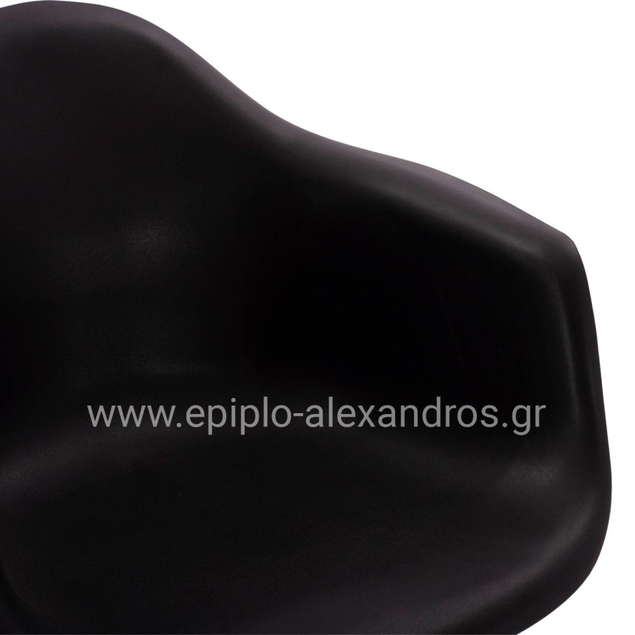 Armchair with wooden legs and black seat Mirto HM005.02 64x60x81 cm