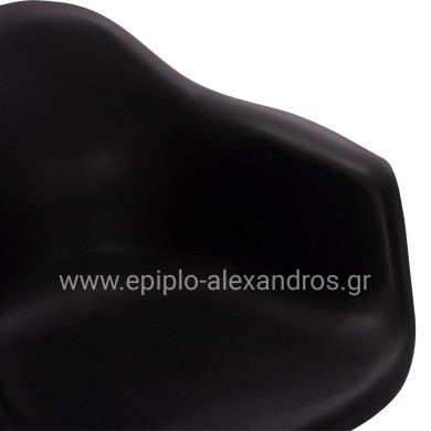 Armchair with wooden legs and black seat Mirto HM005.02 64x60x81 cm