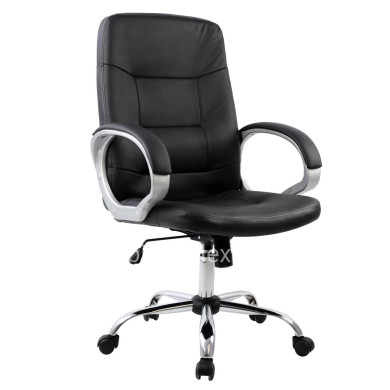 Manager's office chair HM1024.01 with chromed base 64x55x120 cm.