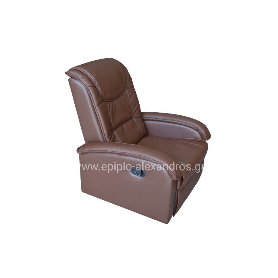 HM0026.03 Armchair ROCCA, massage mechanism, PU brown 80x96x97 cm