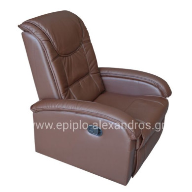 HM0026.03 Armchair ROCCA, massage mechanism, PU brown 80x96x97 cm
