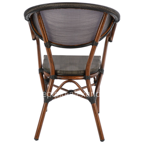 ΠΟΛΥΘΡΟΝΑ ΑΛΟΥΜΙΝΙΟΥ CLAY BAMBOO LOOK ΚΑΦΕ ΜΕ TEXTLINE HM5025 60,5x59x81 cm