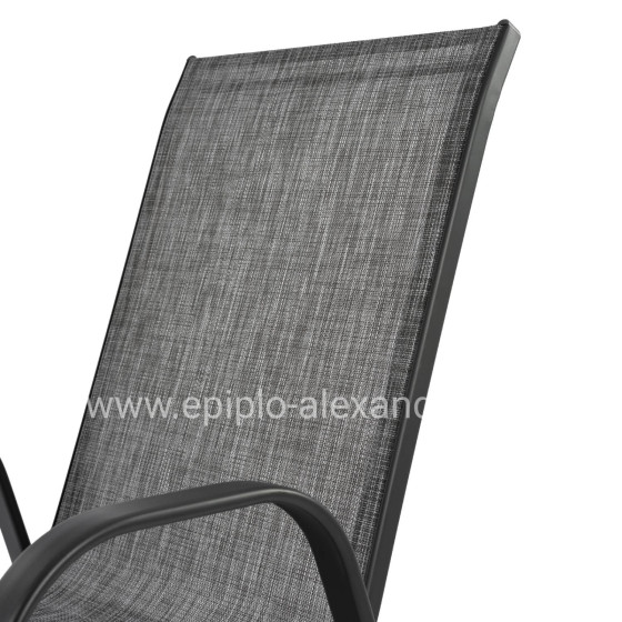 ΠΟΛΥΘΡΟΝΑ ΕΞ.ΧΩΡΟΥ LEON HM5000.01 ΜΕΤΑΛΛΙΚΗ ΓΚΡΙ ΜΕ TEXTILENE ΓΚΡΙ 54x70x93Υεκ