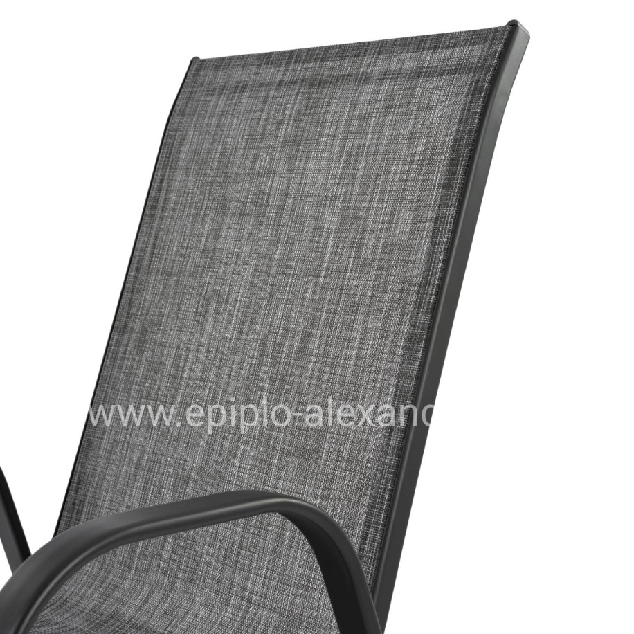 ΠΟΛΥΘΡΟΝΑ ΕΞ.ΧΩΡΟΥ LEON HM5000.01 ΜΕΤΑΛΛΙΚΗ ΓΚΡΙ ΜΕ TEXTILENE ΓΚΡΙ 54x70x93Υεκ