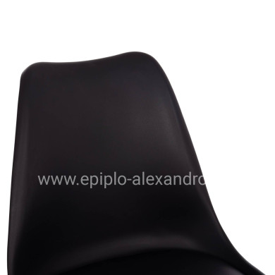 Chair Vegas HM0033.02 wooden legs-black seat 48x49x81Η cm