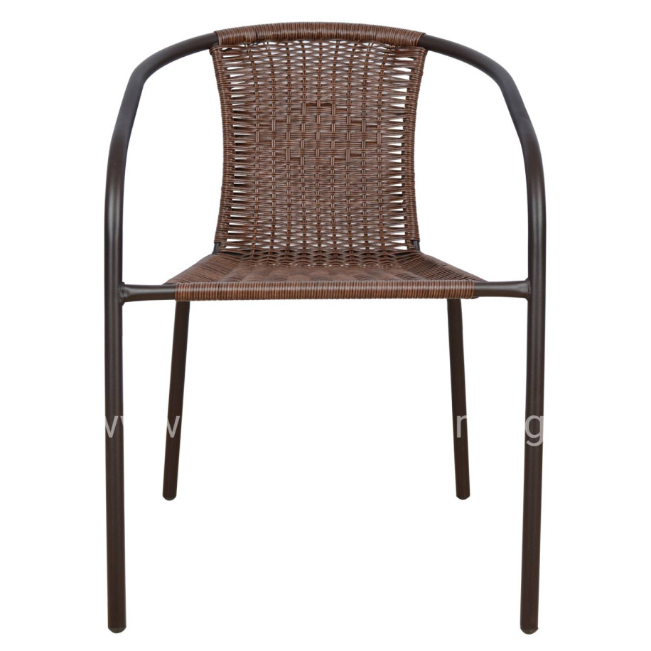 Armchair Camel HM5015.02 Brown metallic with wicker 48x48-53x72 cm