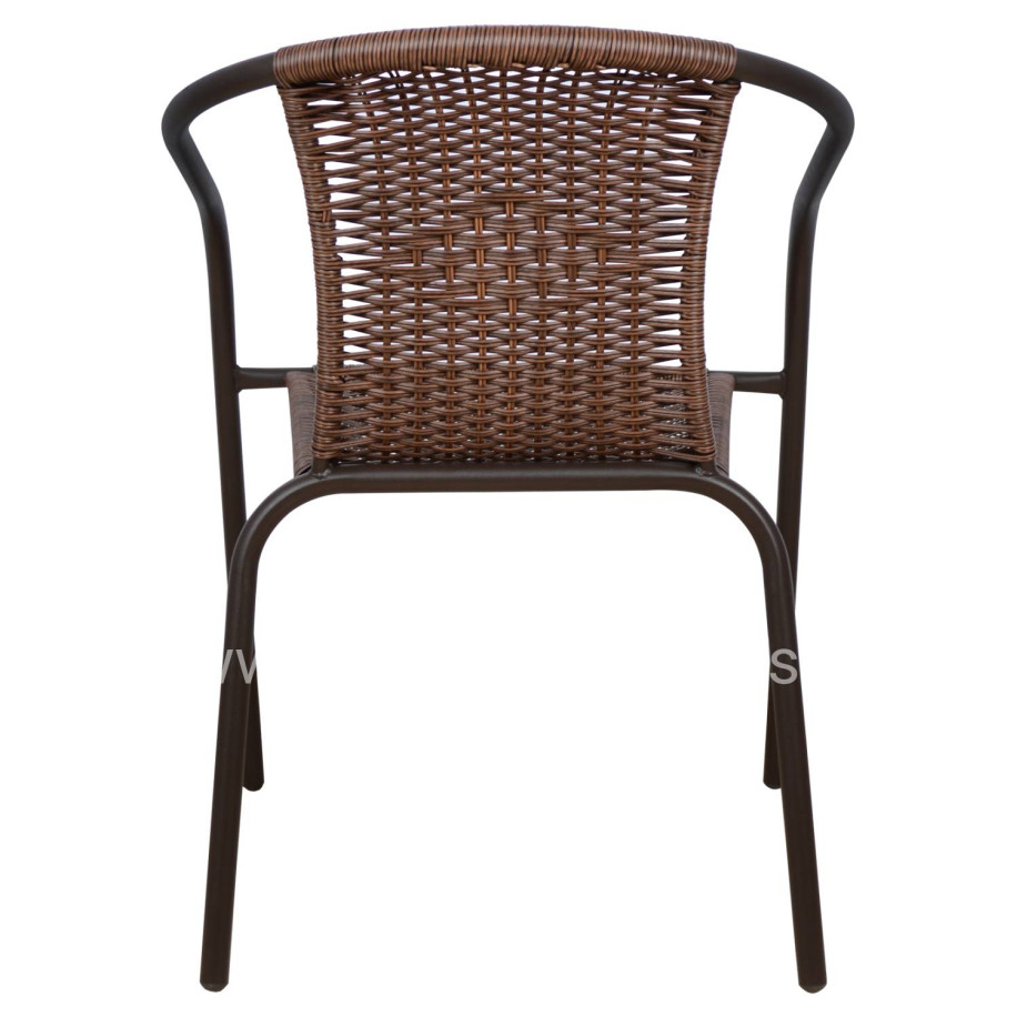 Armchair Camel HM5015.02 Brown metallic with wicker 48x48-53x72 cm