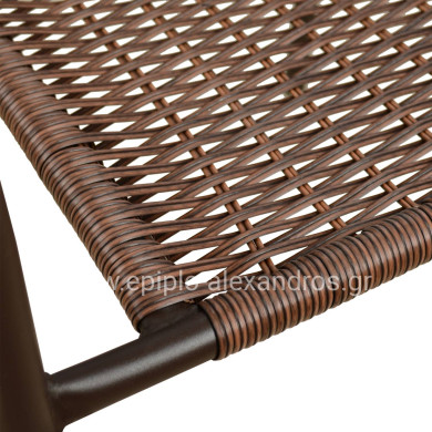 Armchair Camel HM5015.02 Brown metallic with wicker 48x48-53x72 cm